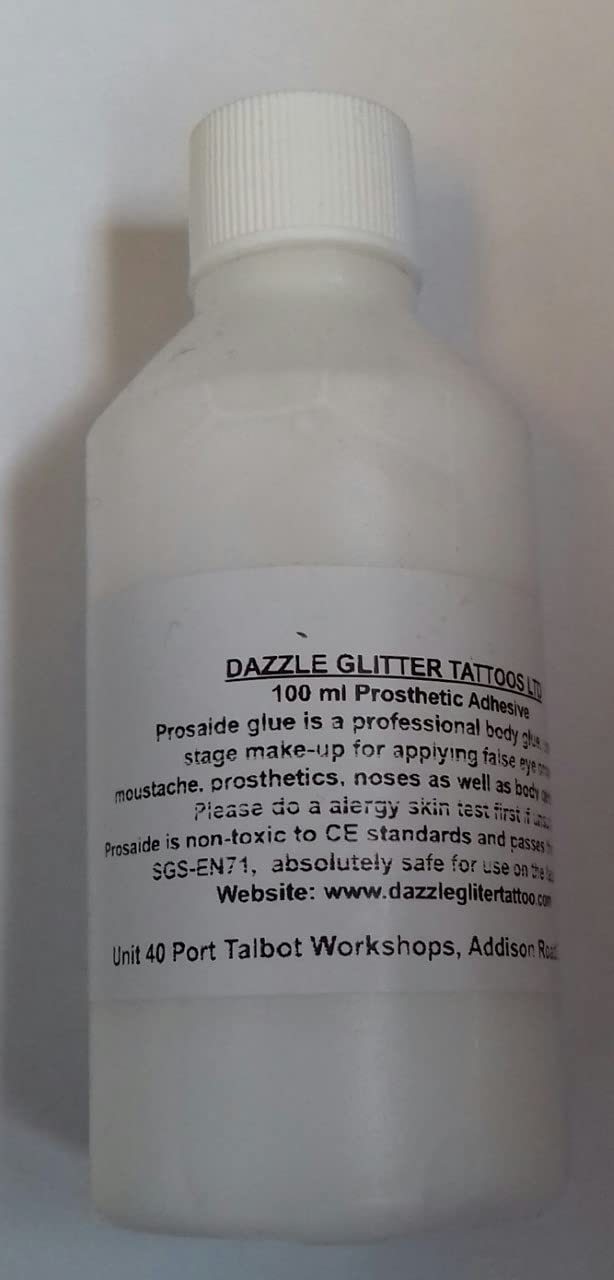 100 ml Pros-aide body art glue adhesive for glitter tattoos / theatrical / prosthetic / cosmetic use FX PAX