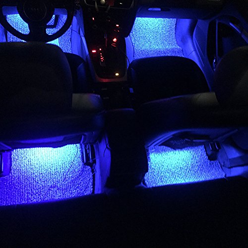 Chezaa LED Car Lights,9LED Remote Control Car Interior Floor Atmosphere Light Strip (Multicolor) - Thumbnail 3