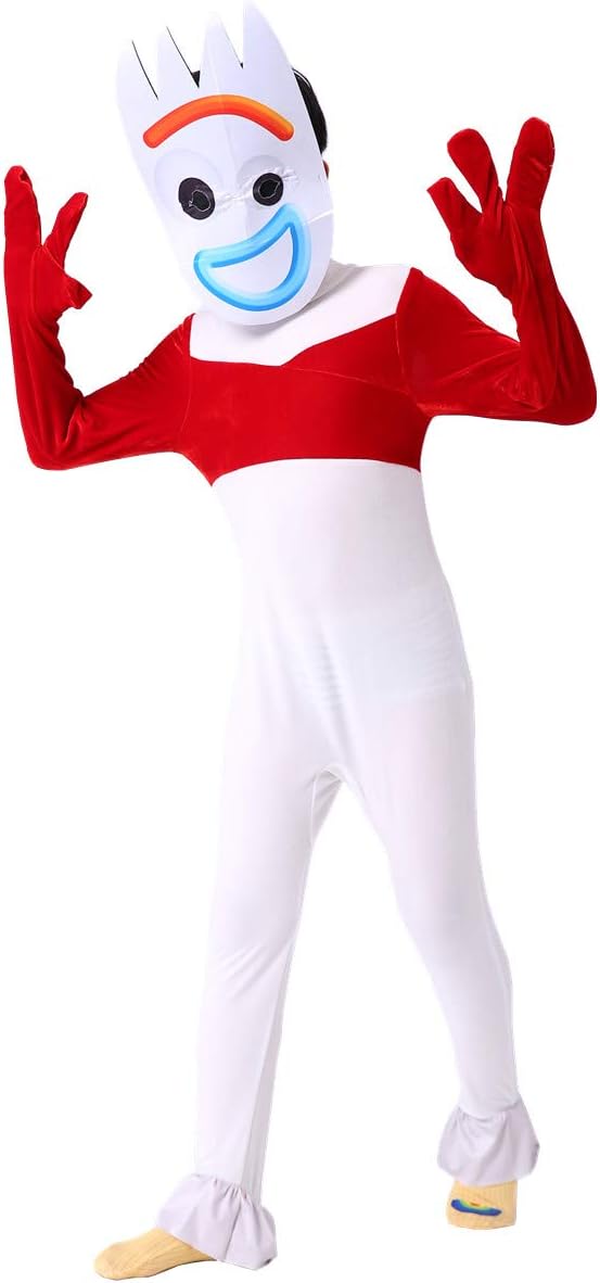 YANGGO Boys Forky Halloween Costume for Childred Velvet Zentai Jumpsuit Outfit