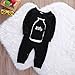 Baby Boy Girl Romper Milk Printed Long Sleeve Jumpsuit Playsuit Outfits (0-6 months, black)