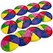 Kicko Mini Rainbow Flying Disks 3.5 Inches - Pack of 12 - Cool Rainbow Colors Mini Frisbees - Outdoor Toys - for Kids Party Favors, Bag Stuffers