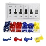 CJESLNA 65pc Quick Splice Electrical Connector Assortment - 24-10 Ga - Organizer Case