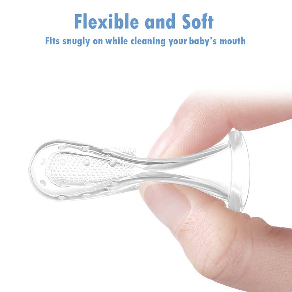 Jochebed Baby Finger Toothbrush for Training Teething - Infant & Toddles & Lids Teeth Brush Soft Babies Toothbrushes Oral Cleaning Massager to Train Your Child Healthy Oral Habits -3 PCS