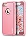 ULAK iPhone 8 & 7 Case, Shock-Absorbing Flexible Durability TPU Bumper Case, Durable Anti-Slip, Front and Back Hard PC Defensive Protection Cover for Apple iPhone 7 4.7 inch,Rose Gold Bling