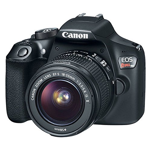 Canon-EOS-Rebel-T6-Digital-SLR-Camera-with-18-55mm-EF-S-f35-56-IS-II-Lens-58mm-Wide-Angle-Lens-2x-Telephoto-Lens-Flash-48GB-SD-Memory-CardUV-Filter-KitTripodCleaning-KitAccessory-Bundle