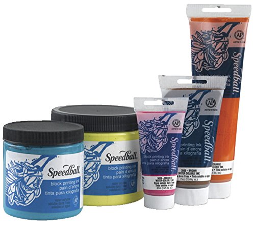 Speedball Water Soluble Block Printing Ink, Platinum White, 5 Ounces