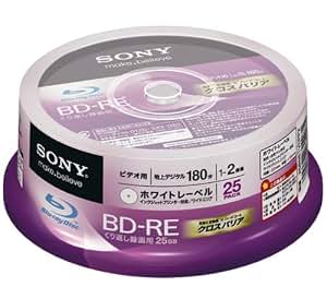 Amazon.com: Sony Blu-ray Disc 25 Spindle - BD-RE 25GB 2X Speed ...