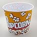 Retro Style Popcorn Bowl Large Plastic Container, Reusable Tub Movie Theater Bucket 9.5 X 8.5
