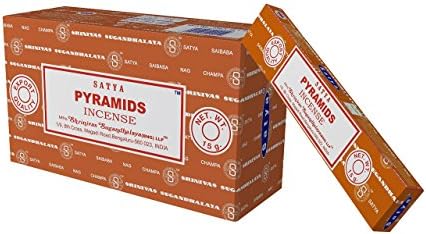 Pirámides de Satya Nag Champa varillas de incienso – caja 12 paquetes: Amazon.es: Hogar