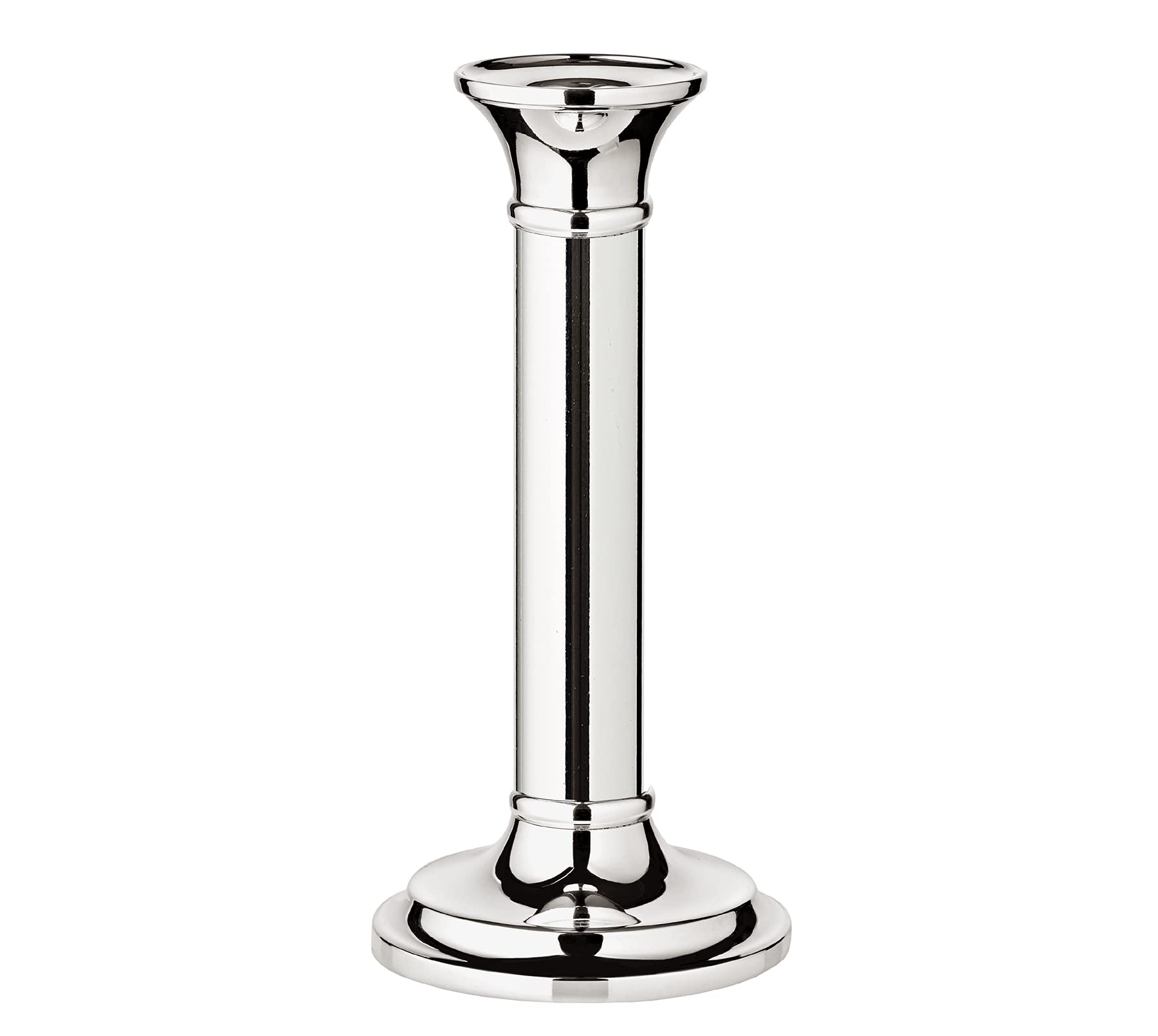 EDZARD Candlestick Fiona, height 7 in, silver plated, tarnish protected