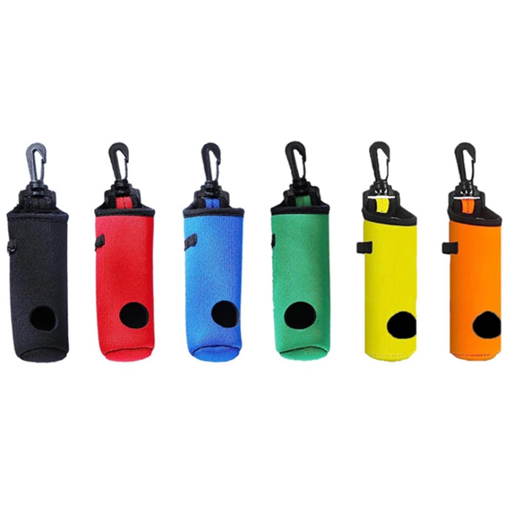 Luwqceu 6 Pieces Golf Tee Holder Golf Ball Carry Bag Pouch Golf Ball Holder Keychain Belt Clip Golf Gifts Replacement Parts Accessories
