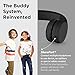 LilGadgets Connect+ Foldable Kids Headphones for School - On-Ear Wired Headphones with Mic - Volume Limited, Noise Reduction & SoftTouch Padding - SharePort Technology for Multiple Kids - Black