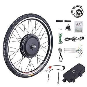 Viribus 26 Inches 48V(1000W)/36V(500W) Electric Bikes Conversion Kit, Front/Rear Wheel E-Bike Conversion Kit Hub Motor…