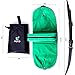 Premium Footrest Leg Hammock with Foam Pillow Divider for Airplane Flight Foot Rest for Office and Home Under Desk Air Travel Footstool Carry-on Relaxing Travel Accessory Adults and Children (Green)