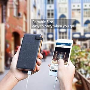 A ADDTOP Caricabatterie Solare 25000mAh, Power Bank Impermeabile con 3 Porte USB Batteria Esterna Portabile LED per Smartphones Tablets e Altri Arancione - immagine 6