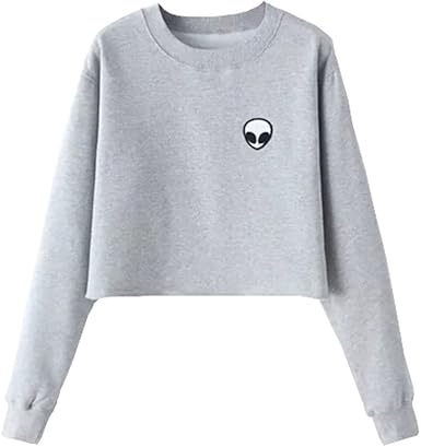 grey sweatshirt crop top