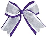 Jumbo 3 Color Met Bow Purple/Silver