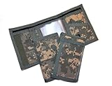 Military Camouflage Trifold Hook and Loop ID Wallet. Made in USA