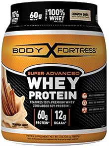 Image of Body Fortress Super Advanced Whey Protein Powder, Gluten Free, Cinnamon Swirl, 2 lbs