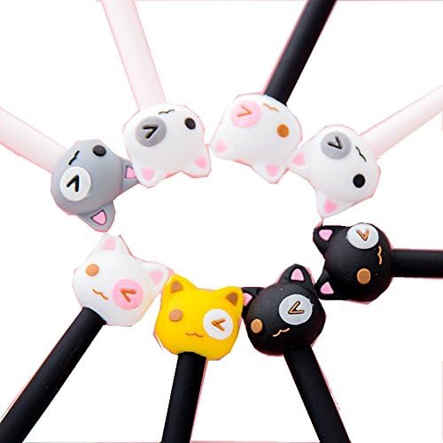 Newaey Fashion Cute Cartoon Cat Gel Pen Creative Cartoon Ball Pens Office School Supply Stationery (6 PCS)