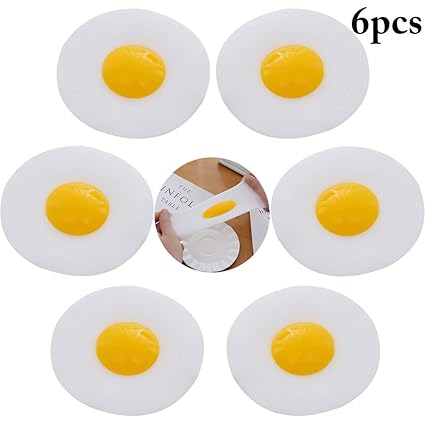 Coxeer 6PCS Prank Toy Funny Simulated Fried Egg for Anxiety Relief Toy Squeeze Toy