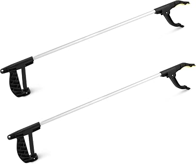 KEPLIN Litter Picker Ergonomic 30 Inch 75cm Dual Pack Garden Tool Magnetic Pick