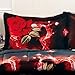 3 Piece Set Box Stitched Red Rose and Rings Prints 3d Comforter Set (Y02) Queen