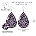JieyueJewelry 12 Pairs Teardrop Leather Earrings for Women Girls Antique Lightweight Faux Leather Drop Earrings Petal Dangle Earrings Tear Drop Leather Earrings Double Side (A: Mix Colors)