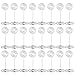 Outgeek Place Holders, 24PCS Table Number Holder Place Card Holders Desk Card Stand Clips Wire Table Picture Photo Holder Tabletop Postcard Menu Memo Name (Silver 24PCS)