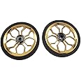 Large Easy Wheels for Brompton Folding Bike,easywheel diameter 80 mm (gold)