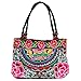 Vintage Embroidery Boho Womens Handbag Mandala Flower Embroidered Totes Travel Beach Bag