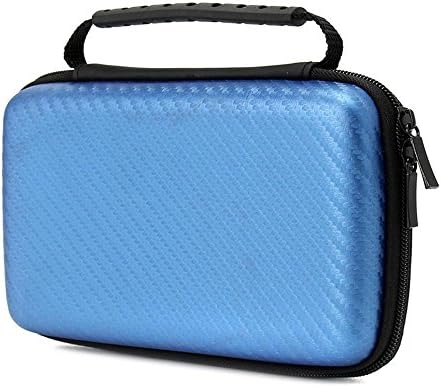 Nintendo 2DS XL Case, EVA Hard Cover Handle Bag for Nintendo New 2DS LL/XL Handle Game Player Carrying Case Protective Pouch Case,Starter Kit for Nintendo Gray (Blue)