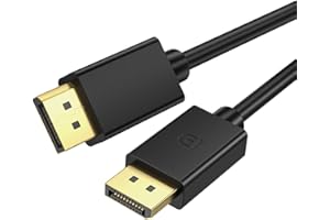 QCEs DisplayPort 1.4 Cable, 6.6ft 8K DP Cable, Display Port Cord for 8K@60Hz, 4K@144Hz, 2K@240Hz, HDR, 32.4Gbps Gold Plated Connectors for Gaming Monitor, FreeSync/G-Sync, PC, Laptop, TV