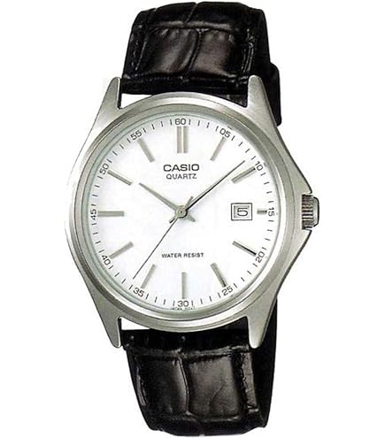 Amazon.com: Casio MTP1183E-7A Men's Standard Leather Band White