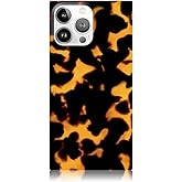 Flaunt Official Square Protective Case - Compatible with iPhone 14 Pro Max - Compatible with MagSafe & Wireless Charging - Drop-Tested & Shockproof - (Tortoise Print)
