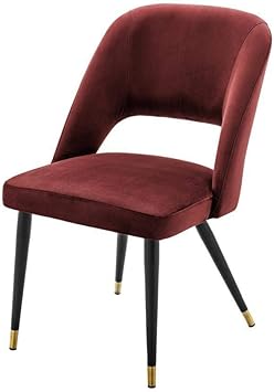 Amazon Com Mid Century Modern Red Velvet Dining Chair Eichholtz Cipria Luxury Kitchen Dining Room Furniture Chairs