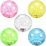 uxcell Joystick Ball Top Handle Rocker Round Head Arcade Fighting Game DIY Parts Replacement Crystal Pink Yellow Blue Green White 5Pcs
