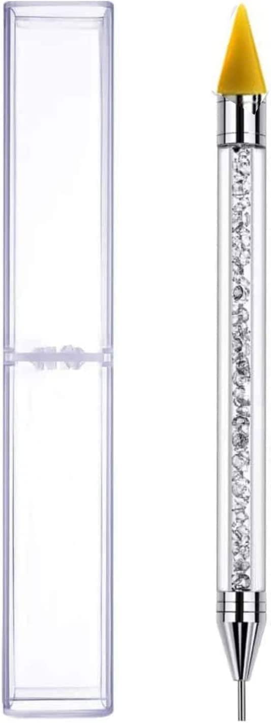 Nail Art Dual Ended Crystal Rhinestone Gem Picker Wax Gem Pickup Pen Tool Art DIY Decoration Tool For Picking Nail Rhinestones, Crystal, Studs, Gems, Caviar, Beads jewel, Diamond, Stones