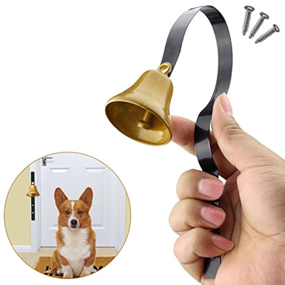 Tinkle Dog Bell Pet Door Bell Hanging Brass Doorbell For Potty Training