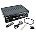 Wireless Bluetooth Audio Power Amplifier – 300W 4 Channel Home Theater Sound Compact Stereo Receiver w/ USB, AM FM, 2 Mic IN w/ Echo, RCA, LED, Speaker Selector – For Studio, Home Use – Pyle PT272AUBTthumb 4