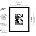 Americanflat 11x14 Picture Frame with Shatter-Resistant Glass - Use as 5x7 Frame with Mat or Display 11x14 Photo Without Mat - Signature Collection - Picture Frames for Wall Display - Black