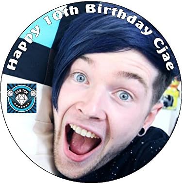 7.5 DanTDM Dantdm Personalised Edible Icing Cake Topper