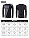 Men Soft Elasticity Slim Fit Block Stitch Henley Neck Long Sleeve Jersey T Shirt (L, Black Long Sleeve)