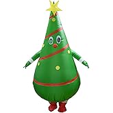 Arokibui Inflatable Christmas Tree Costume - Blow Up Christmas Cosplay Party Halloween Costume - Festive Suit