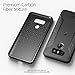 Poetic Karbon Shield Slim Fit LG G6 Case with Anti-Slip Side Grip and Carbon Fiber Texture for LG G6 Black