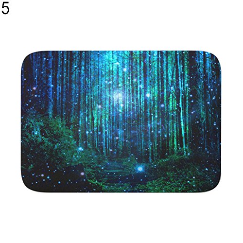 yanQxIzbiu Super Soft Indoor Rugs Living Room Carpets Sky Lantern Galaxy Flower Bathroom Rug Non-Slip Bath Shower Carpet Floor Mat - 1#