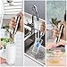 LQQBSTORAGE Milk Frother Stainless Steel Blender Handheld Electric Milk Frother for Milk Coffee etc Attached Single/Double Spring Whisk Head Cleaning Brush and Stand-Silver
