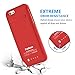 iPhone 6S Battery Case Kujian External Battery Backup Charger Case 3500mAh with Kickstand for iPhone 6/6S (Red)