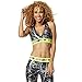 Zumba Womens Hyper Melt Metallic V Bra