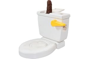 Toilet Flush Game Poop Flushing Toilet Game Toy for Kids, Indoor Bathroom Toy with Dice & Plunger, 20x15.5x16cm (7.9x6.1x6.3i